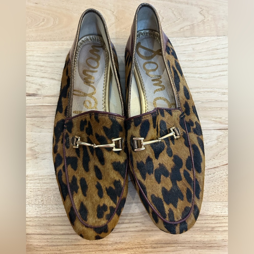 Sam Edelman animal print loafers size 6 1/2